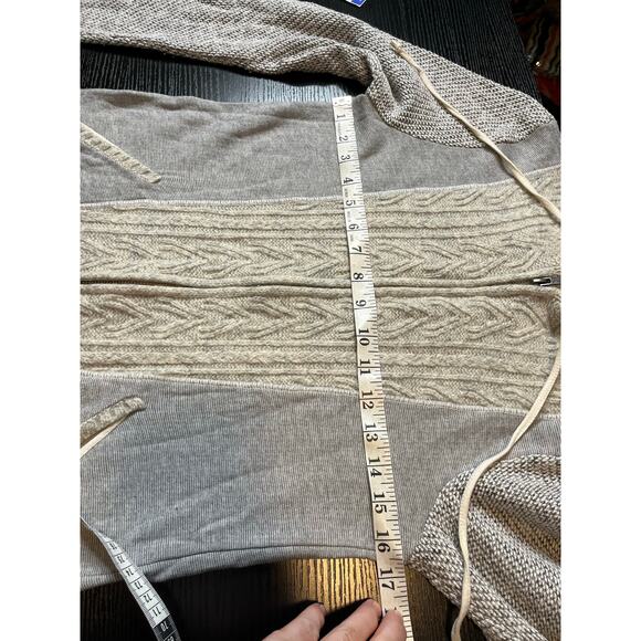 Anthropologie Saturday Sunday Wool Blend Full Zip Hooded  Patchwork Jacket - Picture 8 of 8